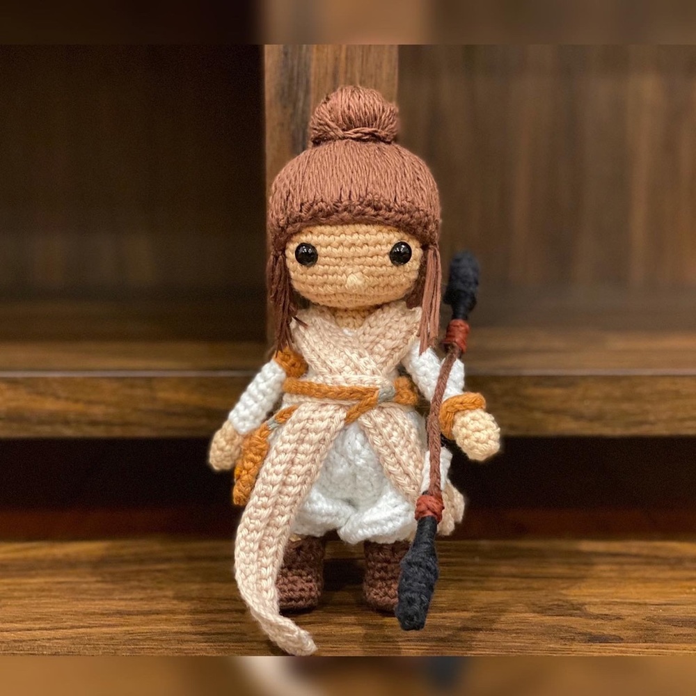 Handmade Crocheted Customized Tv Character Inspired - Rey from Star Wars